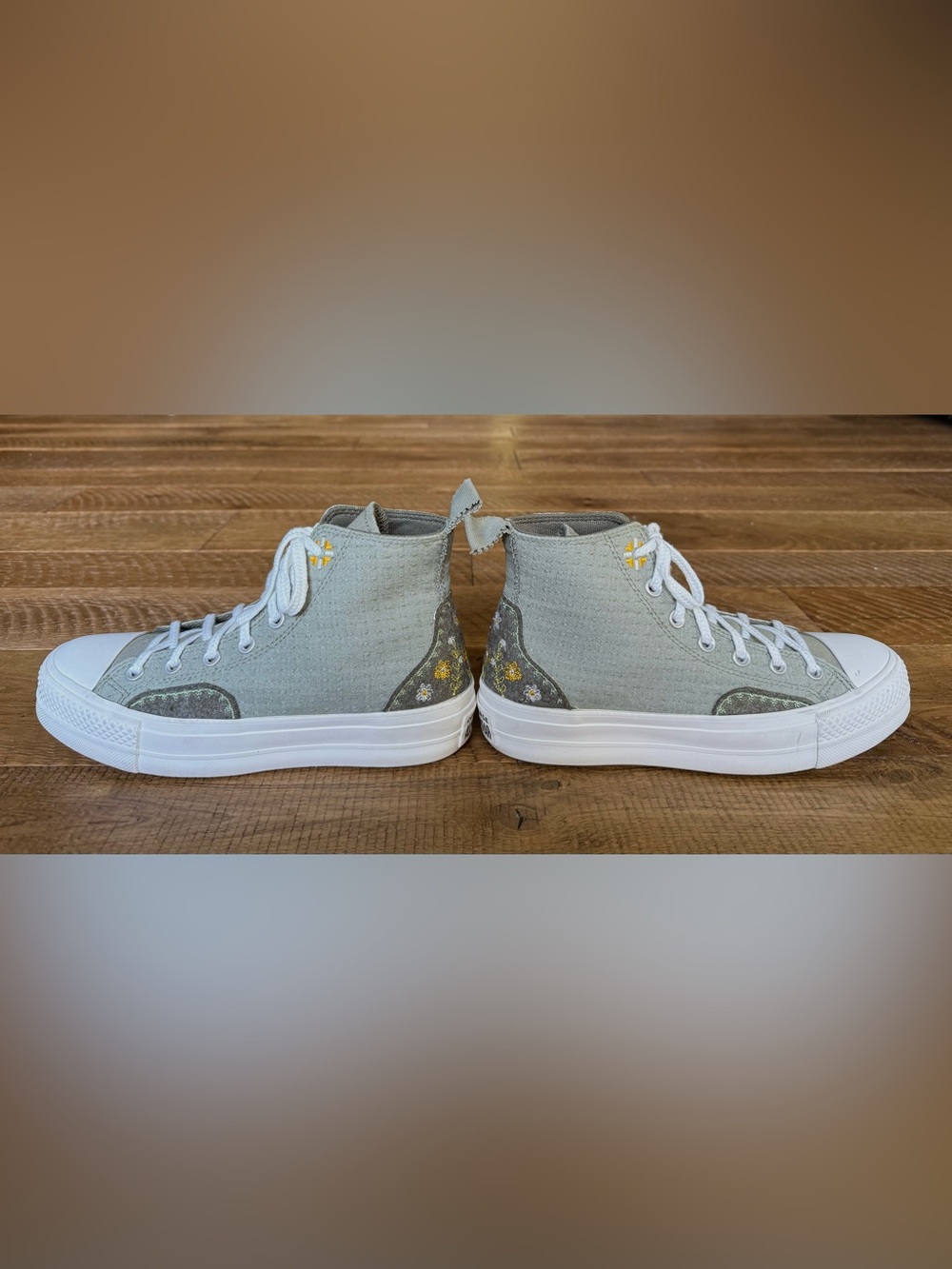 W8 Converse Chuck Taylor All Star Lift Platform High Top Light Field Surplus - Picture 4 of 7
